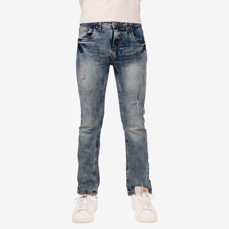 X RAY Boy's Ripped and Repaired Stretch Jeans, 1 of 6