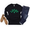 Simply Sage Market Women's Lucky Arched Distressed Long Sleeve Graphic Tee - image 3 of 4