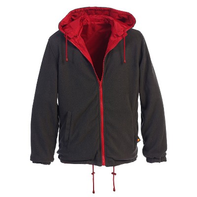 Мужские куртки GIOBERTI Men's Reversible Rain Jacket with Polar Fleece Lining, Red / Charcoal, M — фото 2