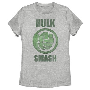 Women's Marvel Hulk Smash T-Shirt - 1 of 3