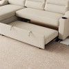 83.5" Upholstered Convertible L-Shaped Sleeper Sectional Sofa with Pull-Out Bed, Reversible Storage Chaise, Cup Holder & Side Pocket - 3 of 4