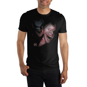 Mens DC Comic Book Batman & Joker Zombie Black Graphic Tee - 1 of 1