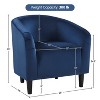 Yaheetech Velvet Club Accent Arm Chair Upholstered Barrel Chair - 3 of 4