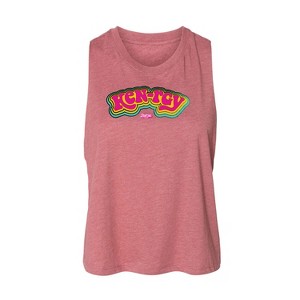 Women's Barbie Kenrgy 70s Graphic Racerback Tank - Heather Mauve - Small - 1 of 2