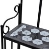 vidaXL Plant Stand Terracotta and black Iron and ceramic - 3 of 4