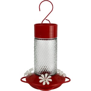 Nature's Way Bird Product Charming Cherry Glass Hummingbird Feeder 7" - Red - 1 of 4