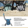 Arrowhead Outdoor Multi-Function 3-in-1 Compact Camp Chair: Backpack, Stool & Insulated Cooler, w/Bottle Holder & Storage Bag, Hiking (Ocean Blue) - 4 of 4