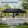 Garvee 10x20 Pop Up Canopy - Easy Up Camping Tent with One Roller Bag, 3 Adjustable Height, 4 Weight Bags for Deck, Garden, Sports, Beach, Black - 2 of 4