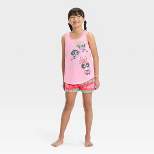 Girls' The Powerpuff Girls 2pc Short Sleeve Top and Shorts Pajama Set - Pink
