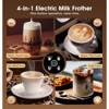 Teendow 900ml Electric Milk Frother Machine, Coffee Foamer Stainless Steel Milk Pitcher, Tea Stirrer, Hot and Cold Double,Sliver - 2 of 4