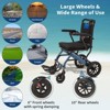 Garvee Wheelchair for Elderly, Transport Chair Lightweight Foldable with Handbrake, 16 inch Seat Width, Blue/Black - 3 of 4