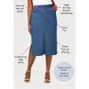 Jessica London Women's Plus Size Comfort Waist Stretch Denim Midi Skirt - 3 of 4