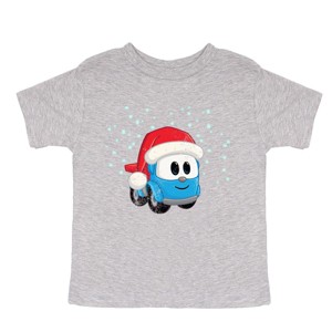 Leo the Truck Santa Hat Snow - Toddler Short Sleeve Graphic T-Shirt - 1 of 3