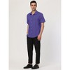 Lars Amadeus Men's Short Sleeves Polka Dots Button Down Dress Shirt - 4 of 4