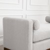 53.5"W Upholstered Bench, Ottoman Bench With Wood Legs & Bolster Pillows For End Of Bed, Bedroom, Living Room, Entryway - 4 of 4