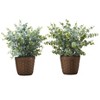 NicBex Artificial Plant 2PC, Fake Plants in Black Pots, Tabletop Faux Plants Indoor for Living Room/Office/Windowsill Decor - 3 of 4