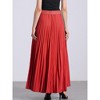 Allegra K Women's Flowy Pleated Elastic High Waist with Belt A-line Skirt - 3 of 4