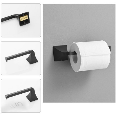 Matte Black Metal 4-Piece Bathroom Hardware Set