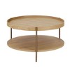 NicBex 2-Piece Modern 2 Tier Round End Table Set for Living Room,End Side Coffee Tables for Office Balcony Yard MDF - 4 of 4