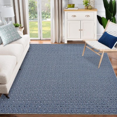Garvee Braided Print Area Rugs ,Low Pile Ultra-Thin Floor Carpet for Living Room,Bedroom,Dining Room