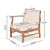 NicBex 6-Piece Acacia Wood Outdoor Patio Sofa Set, Modular Sectional Sofa with Coffee Table, Coastal Outdoor Couch Set - 3 of 4