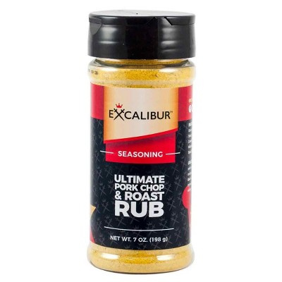 Excalibur Seasoning Ultimate Pork Chop and Roast Rub Seasoning - 7oz Shaker Bottle