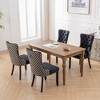 2-piece set Black Classic Velvet Dining Chairs Tufted Solid Wood Contemporary Velvet Upholstered Dining Chair with Wood Legs Nailhead - 2 of 4