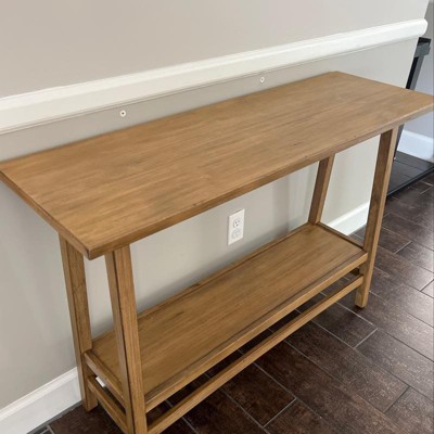 Haverhill Wood Console Table Weathered Brown - Threshold™ : Target