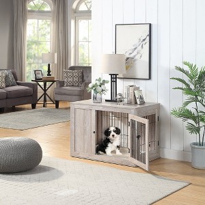 unipaws Double Doors Dog Crate - 1 of 4