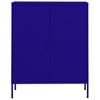 vidaXL Storage Cabinet Navy Blue 31.5"x13.8"x40" Steel - 3 of 4