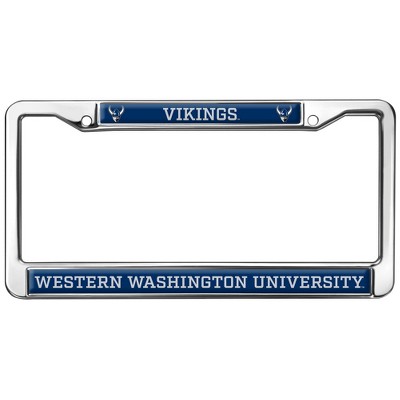 Western Washington University Mascot Full Size Standard License Plate Metal Frame