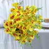 REGALWOVEN Lifelike Silk Decorative Artificial Phalaenopsis Flowers 16.1" 6 Pcs - 3 of 4