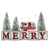 Haute Décor 9.5" Lit Battery Operated 'Merry' with Camper Christmas Wood Blocks Sign - 2 of 3