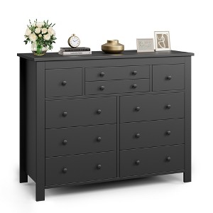 47"  Wooden Wide Chest of Drawers for Bedroom, Long Dresser TV Stand for Nursery, Living Room, Hallway - 1 of 4