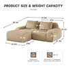 82" Flannelette L-Shaped Modular Sectional Sofas with Deep Seat, Movable Ottoman, Boneless Design, Buckle Connection and Anti-Slip Base - 4 of 4