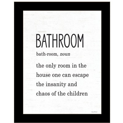 HomeRoots Bathroom Escape Black Framed Print Bathroom Wall Art