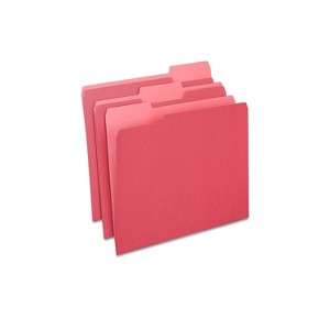 MyOfficeInnovations Colored File Folders 1/3-Cut Tab Letter Size Red 100/Box (224519) - 1 of 4