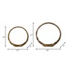 Modern Bold Circular Hammered Ring Statues - Perfect for Bedroom, Bathroom, Home, and Coffee Table Decor - Set of 2 - 4 of 4