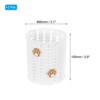 Unique Bargains Plastic Cat's Paw Decor Large Capacity Pencil Holder White 3.1x3.1x3.9 Inch - 2 of 4