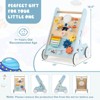 Infans Wooden Baby Walker Push and Pull Learning Activity Center with Wheels Push Toy - 2 of 4