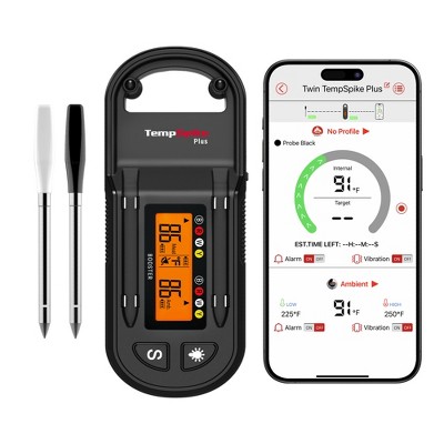 Thermopro TempSpike Plus 600 ft Wireless Meat Thermometer with Ultra-Thin Probe, Meat Thermometer Digital Wireless with LCD Booster