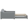 vidaXL Light Gray 2-in-1 Daybed with Trundle - Versatile Sofa Bed for Living Rooms and Bedrooms - Blends Style and Functionality - 3 of 4