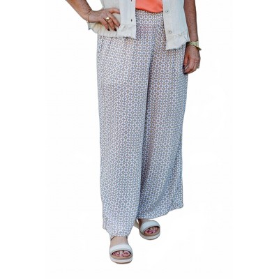 Women's Elastic Shirred Pant Wide Leg Crop - Multiples