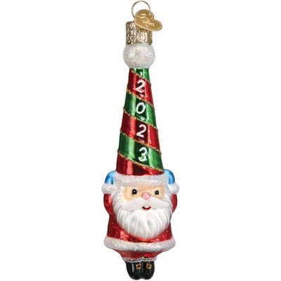 Old World Christmas Blown Glass Ornament for Christmas Tree, Moonlight Santa