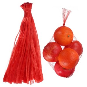 Unique Bargains Seafood Vegetable Grocery Shopping Stretchable Reusable Mesh Produce Bags 100 Pcs - 1 of 4