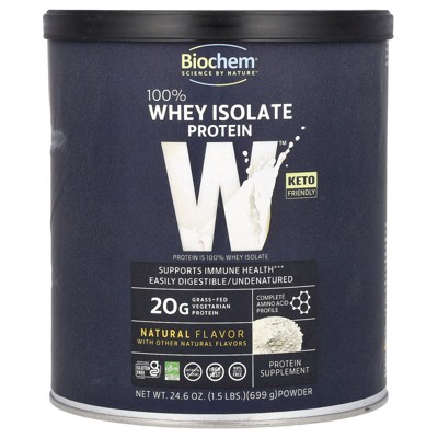 Biochem 100% Whey Isolate Protein Powder, Natural, 1.5 lbs (699 g)
