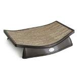 Omega Paw Siesta Stylish Curved Soft Elevated Cat Bed with Catnip Oil Treatment and Nesting Design, Place Above Heating Vent for a Heated Bed