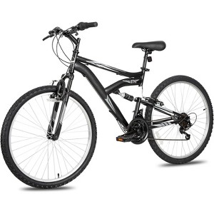 hykolity Mountain Bike, 26" 27.5" Wheel, 18 Speed MTB Bicycle with Dual Suspension, Adjustable Saddle for Men Women Outdoor Cycling - 1 of 4