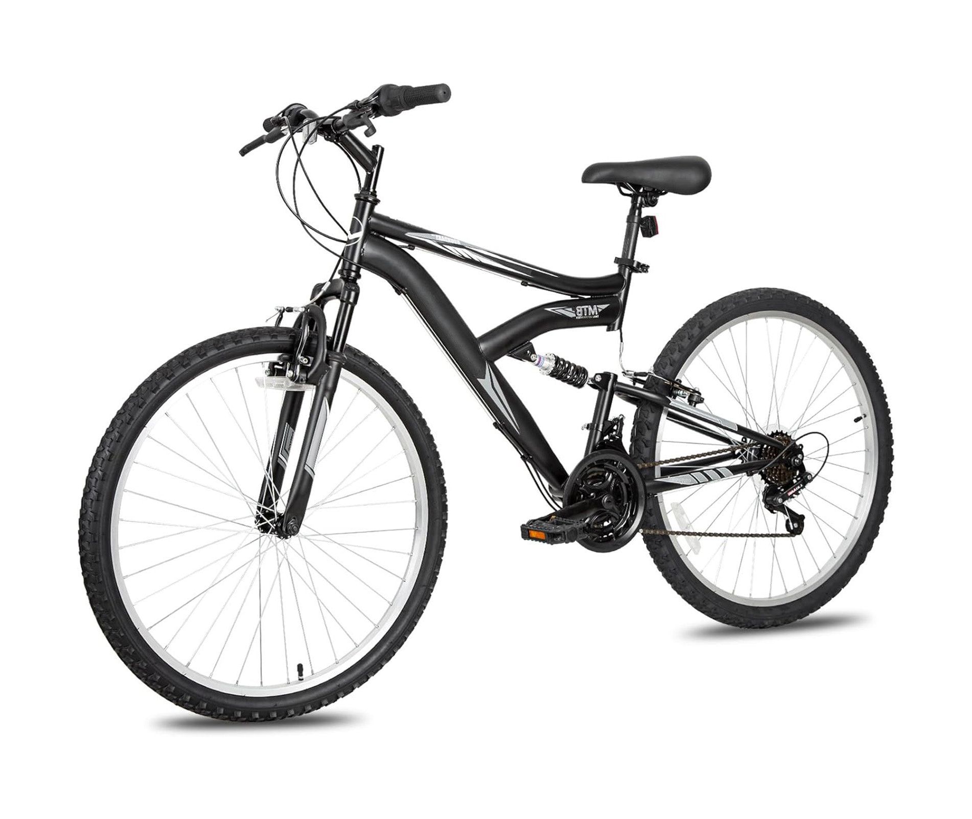 hykolity Mountain Bike 26 inch MTB Bicycle 18 Speed Cycling for Adult Men Women Outdoor Trail Off-Road Sport Bikes Black Dual Full Suspension