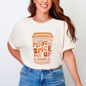 Simply Sage Market Pumpkin Spice Me Up Cup Garment Dyed Tee - 1 of 4